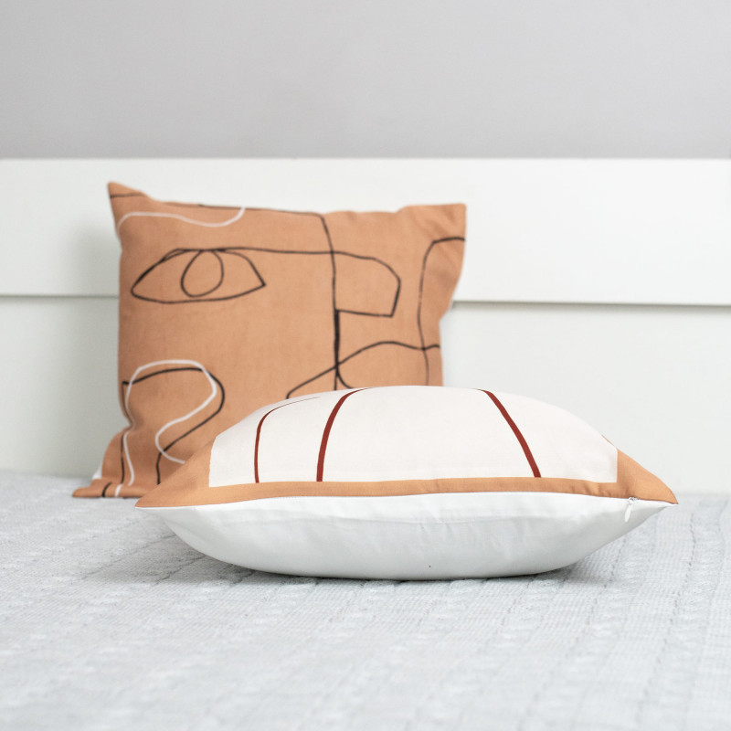  Набор декоративных подушек со съемным чехлом майн+ком 40х40 (см)-2 шт. (RH 24016+RH 24018) SELENA